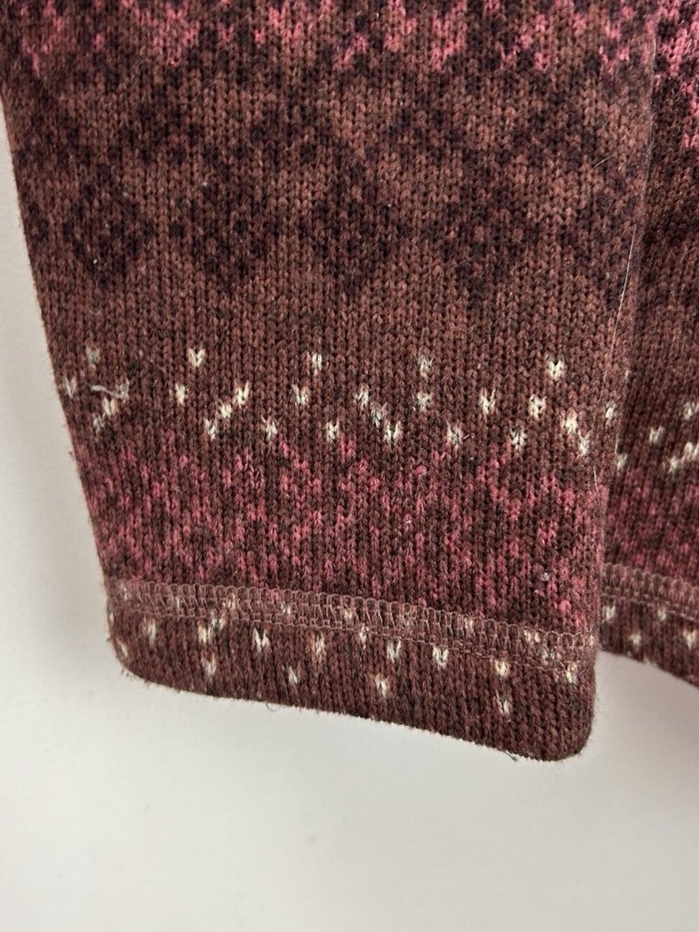 North Face Sweater Women’s M Printed Crescent Fleece Hooded Pullover Fair Isle - Picture 13 of 15